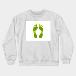 Foot print with leaves Crewneck Sweatshirt